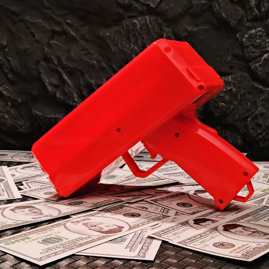 Fun and Exciting Handheld Gun Cannon Style Shooter Toy Gun for Party Games without Paper Cash
