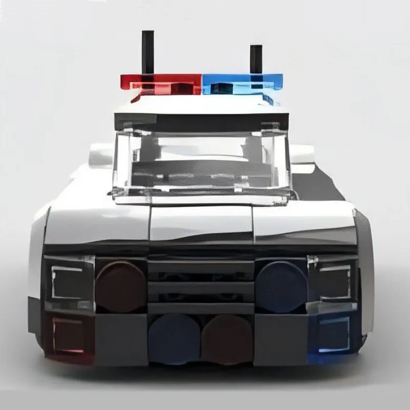 Police Patrol Car Creative Vehicle Racing Car Building Blocks Construction Toy Brick Figures Gift for Car Lover