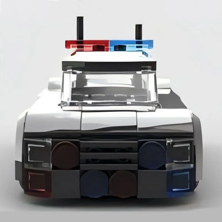 Police Patrol Car Creative Vehicle Racing Car Building Blocks Construction Toy Brick Figures Gift for Car Lover