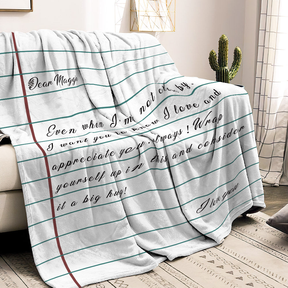Custom Love Letter Blanket Personalized Memorial Throw Blanket