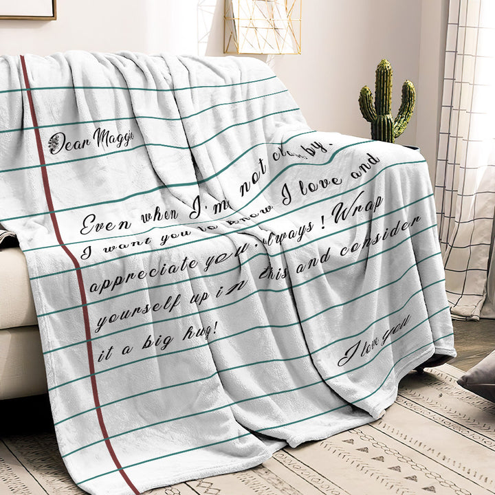 Custom Love Letter Blanket Personalized Memorial Throw Blanket