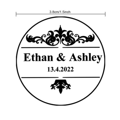 Personalized Thank You Transparent Stickers Round Wedding Birthday Favor labels for Gifts