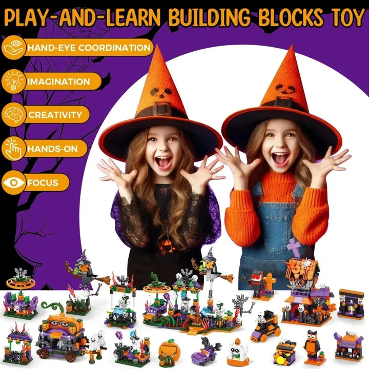 Halloween Theme Brick Figures – Creative Building Blocks Gift for Kids