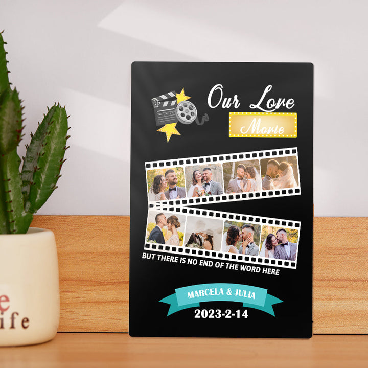 Custom Roll Photo Keychain Personalized Plaque Gift For Her