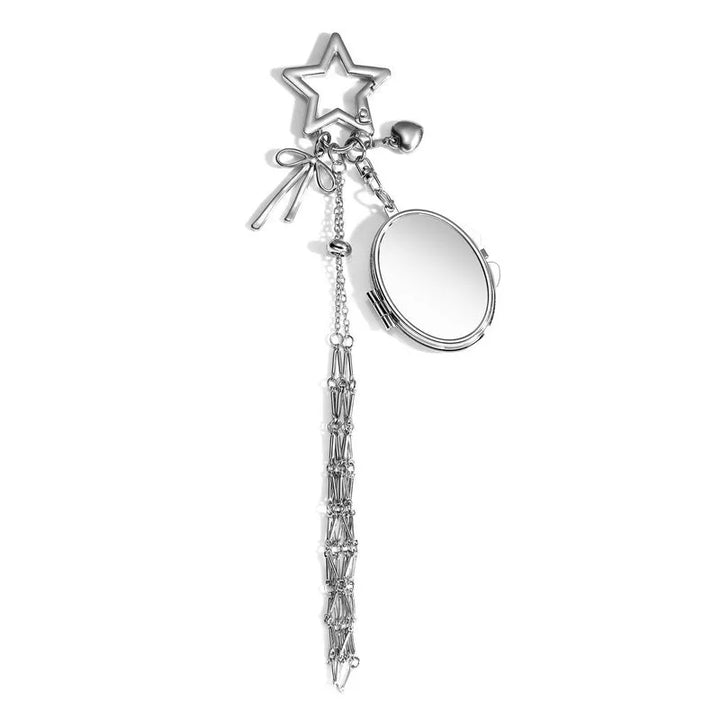 Lipstick Keychain with Mirror Metal Makeup Bag Charm Valentine's Day Gifts