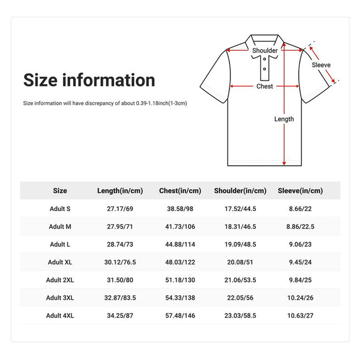 Custom Golf Polo Shirts Personalized Name Photo Men's Polo Tee Shirt