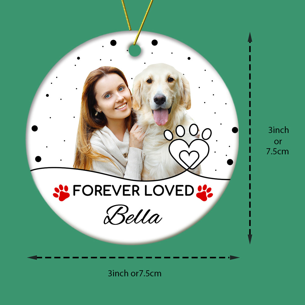 Personalized Pet Photo Ornament with Name Pet Loss Ornament Christmas Gift for Pet Owners