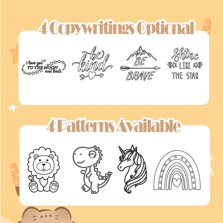 Personalized Square Bamboo Suction Plates with Name Baby Cutlery Gift for Kids