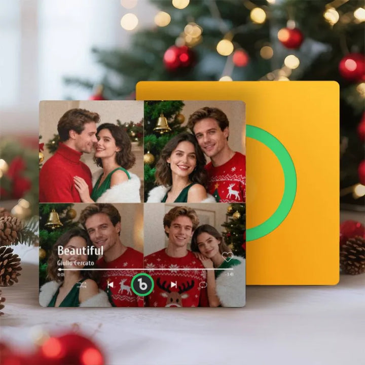 FridgeBeats Frameless 4.0 Custom Music Multiple Photos Fridge Magnet That Can Play Music Without Cellphone Supports Bluetooth Connectivity