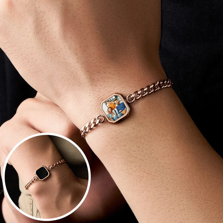 Personalized Temperature-Sensitive Photo Bracelet Magic Photo Men's Bracelet Which Changes Color With Temperature Best Gift For Him