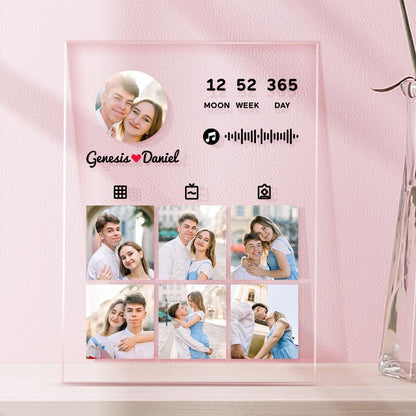 Custom Music Plaque Personalized Photo Anniversary Plaque Gift