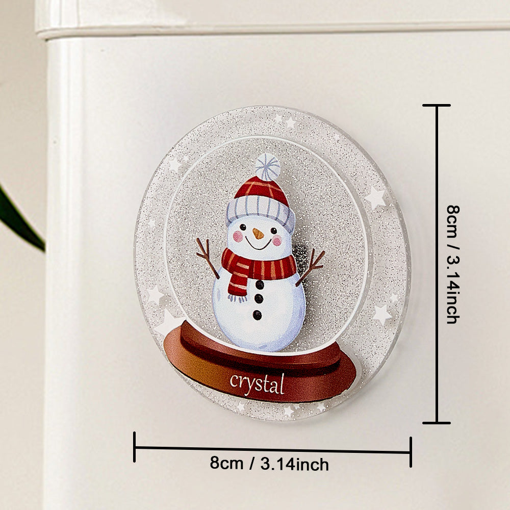 Personalized Christmas Fridge Magnet with Name Snowman Refrigerator Magnet for Christmas Gift