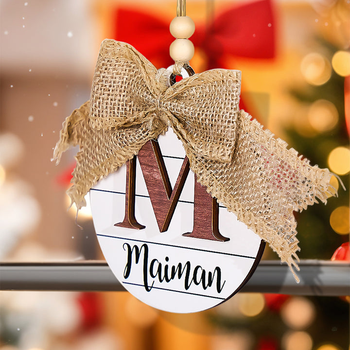 Personalized Family Name Christmas Ornament Monogram Ornament for Christmas Gift