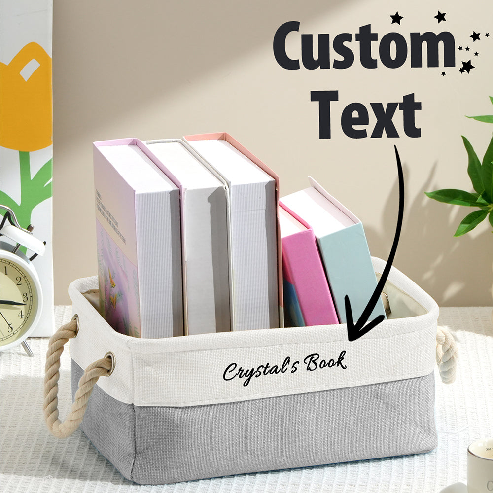 Personalized Name Foldable Script Book Organizer Birthday Gift for Book Lovers