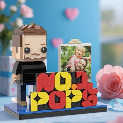 Full Body Customizable Building Block Figure - Perfect Father's Day Gift! Happy Father's Day