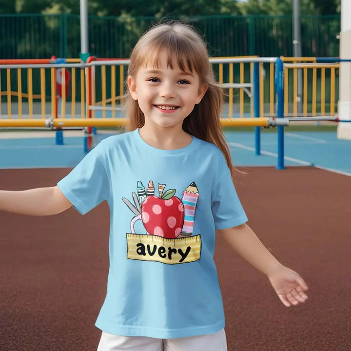 Personalized Back to School T-shirt First Day of School Shirt Gift for Kids