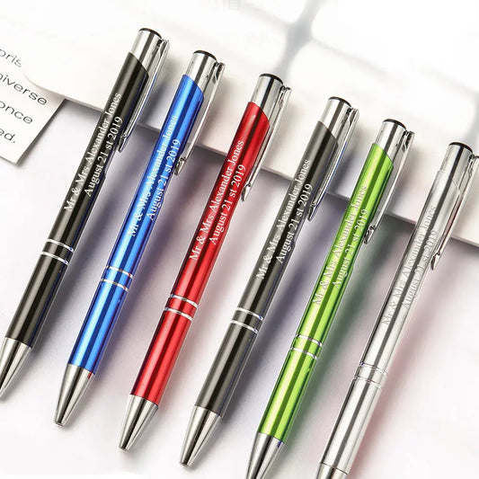 Custom Pens Office Pens Personalized Pens Metallic Printed Name Pen Custom Metal Pen Great Gift Ideas 12 Pieces