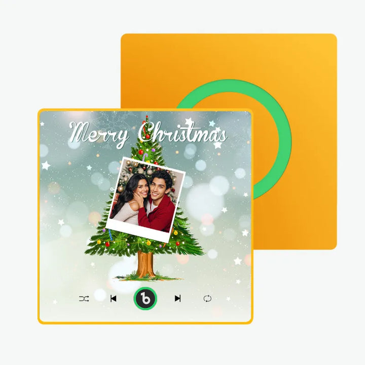 FridgeBeats Framed 4.0 Custom Music And Photo Fridge Magnet Christmas Tree Fridge Magnet for Christmas Gifts