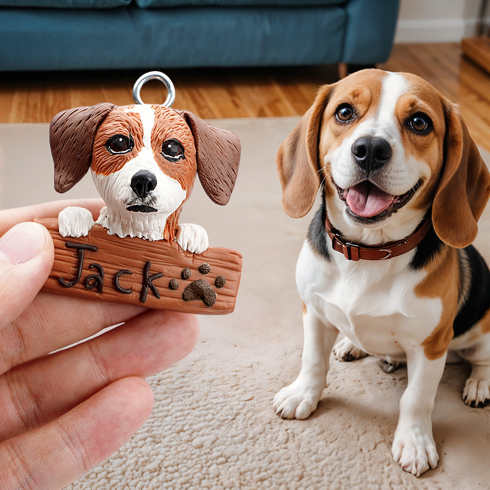 Custom Pet Fridge Magnets Handcrafted Personalized Clay Refrigerator Decor Christmas Gift for Pet Lovers