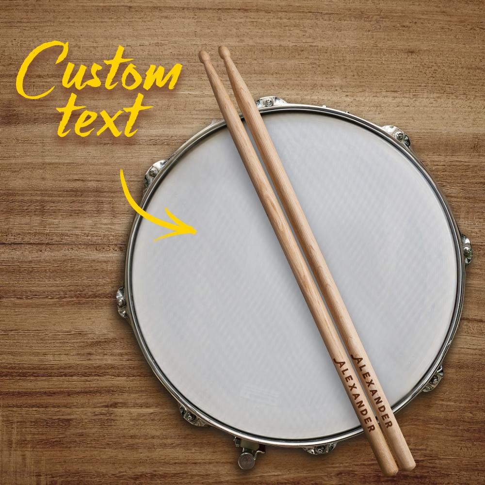 Custom Engraved Drumsticks for Drummer