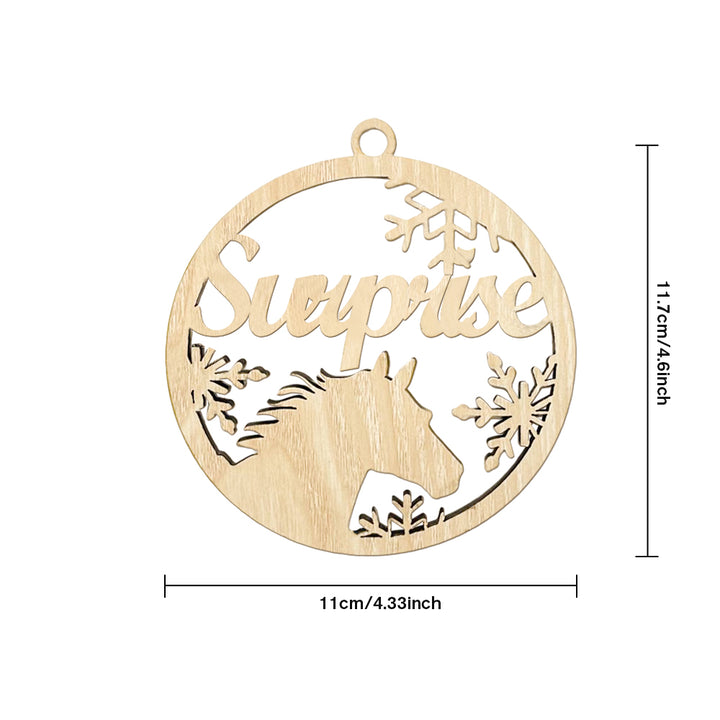 Customized Christmas Tree Ornament Hanging Decoration with Horse