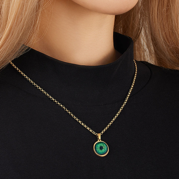 Personalized Eye Photo Necklace – Custom Pupil Pendant Unique Valentine’s Day Gift