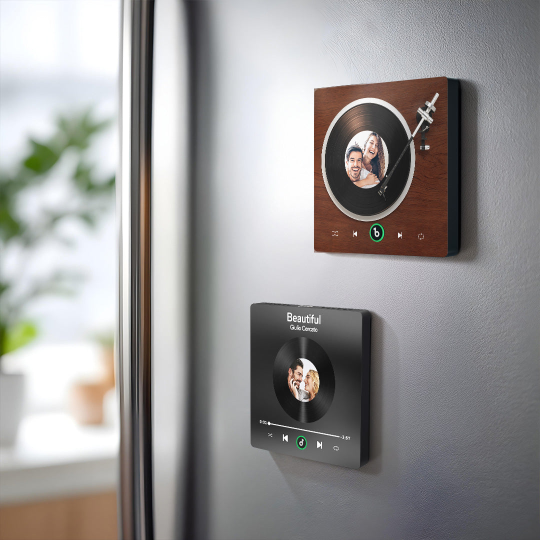 FridgeBeats Frameless New 4.0 Upgrade Custom Music Fridge Magnet Vinyl Player Style Fridge Magnet Gift for Lover