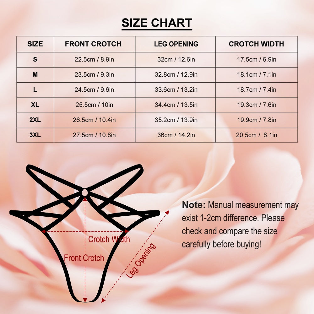 Custom Face Thong Personalized Face Tear Sexy Funny Women's Thongs Female Boxer