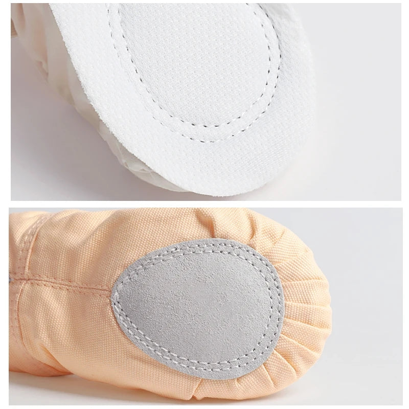 Women Girls Ballet Shoes Children Adult Ballet Shoes Canvas Split Sole Ballet Shoes Gymnastics Yoga Dancing Shoes