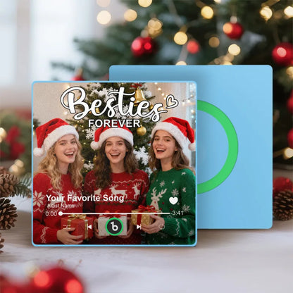 FridgeBeats Framed 4.0 Custom Besties Forever Song Magnet Personalized Music Fridge Magnet Heartfelt Christmas Gift For Best Friends