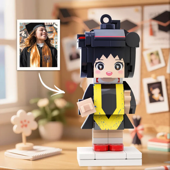 Custom Mini Brick Figures Full Body Customizable 1 Person Gift For Her Graduation Gift