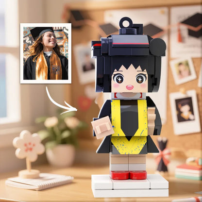 Custom Mini Brick Figures Full Body Customizable 1 Person Gift For Her Graduation Gift