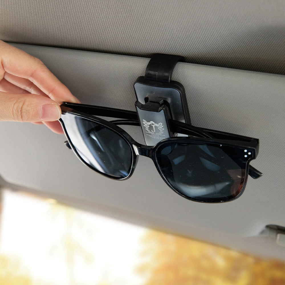 Personalized Name Car Sunglasses Holder Car Sun Visor Clip Birthday Gift for Friend Family