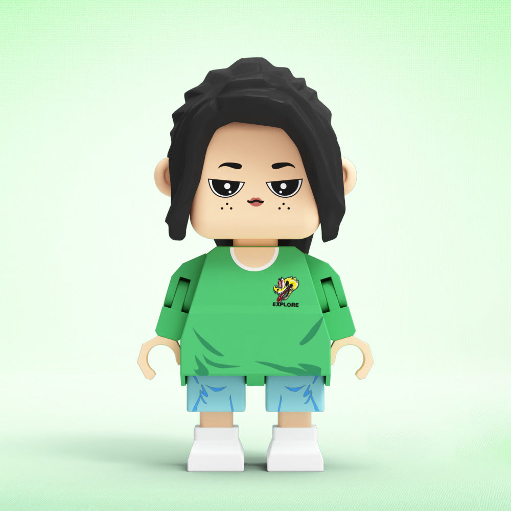 Fully Customizable Cute Giant Minifigs Personalized Full-Body Brick Figure Gift for Her