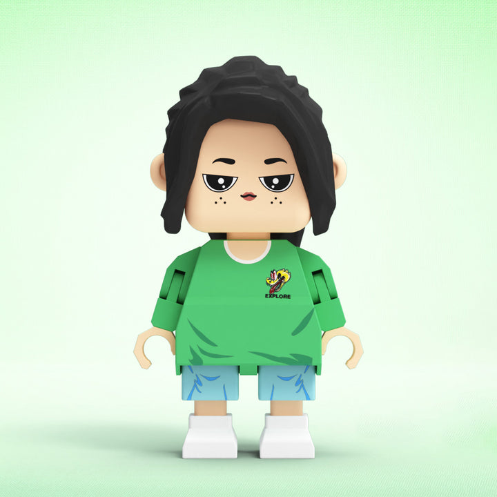 Fully Customizable Cute Giant Minifigs Personalized Full-Body Brick Figure Gift for Her