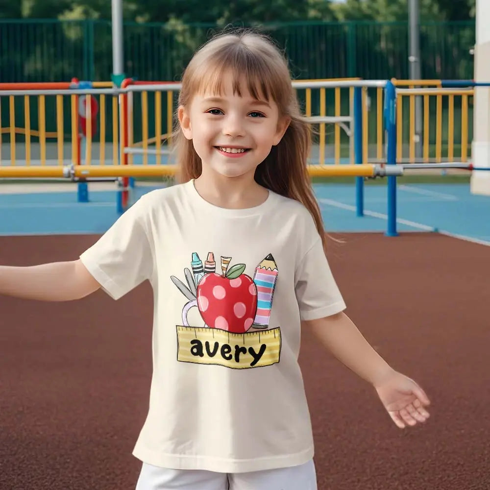 Personalized Back to School T-shirt First Day of School Shirt Gift for Kids