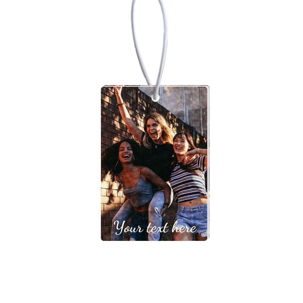 Custom Photo Hanging Car Air Freshener Rearview Mirror Pendant for Car Interior Decor