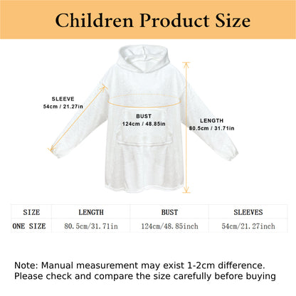 Personalised Blanket Hoodie Unisex Oversized Starry Sky Blanket Sweatshirt for Adult Kids