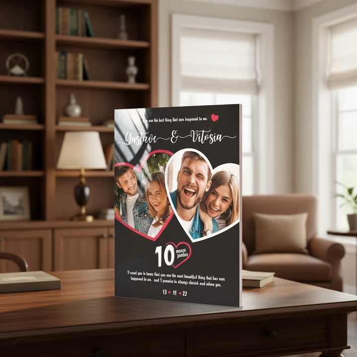 Custom Photo Personalized Names Acrylic Plaque – Personalized Home Decor & Valentine's Day Gift