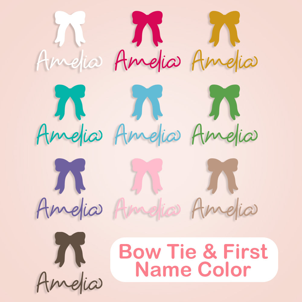 Personalized Coquette Bow Baby Name Sign with Birth Information Baby Shower Gift for New Mom