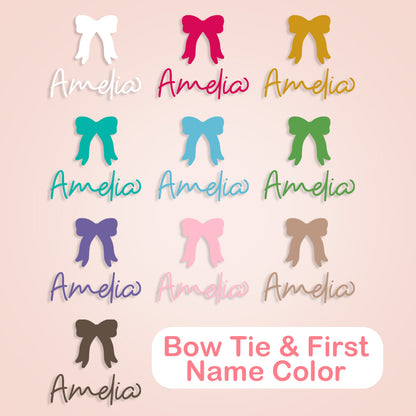 Personalized Coquette Bow Baby Name Sign with Birth Information Baby Shower Gift for New Mom