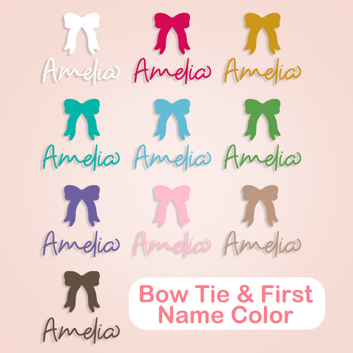 Personalized Coquette Bow Baby Name Sign with Birth Information Baby Shower Gift for New Mom
