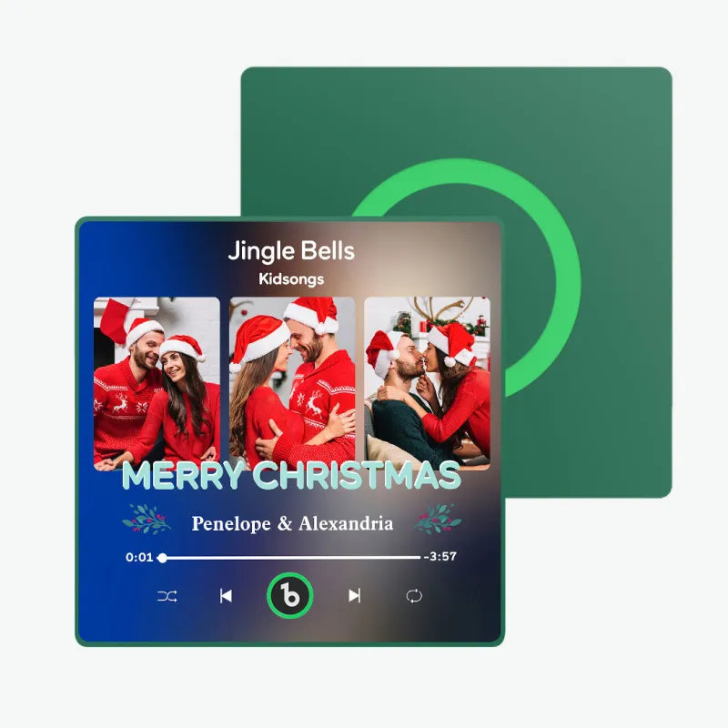 FridgeBeats Framed 4.0 Custom 3 Photos Music Fridge Magnet FridgeBeats Pro Supports Bluetooth Connectivity Christmas Gifts