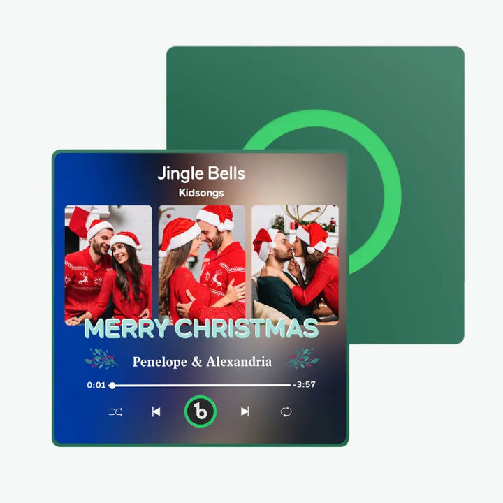 FridgeBeats Framed 4.0 Custom 3 Photos Music Fridge Magnet FridgeBeats Pro Supports Bluetooth Connectivity Christmas Gifts