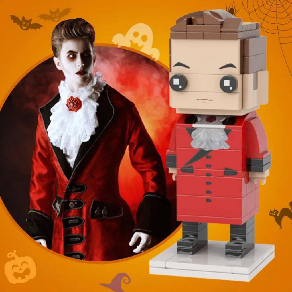Full Body Custom 1 Person Brick Figures Small Particle Block Scarlet Count Brick Figures Halloween Gifts