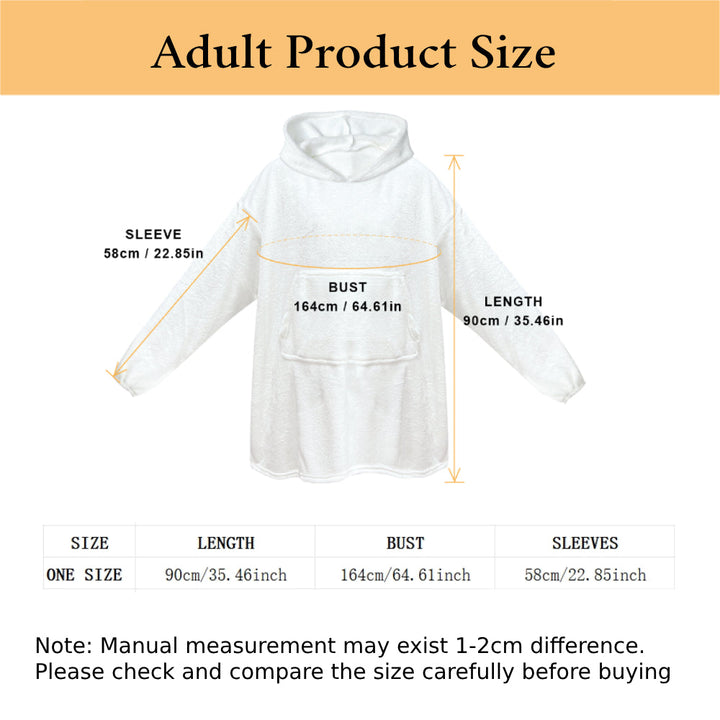 Personalised Blanket Hoodie Unisex Oversized Starry Sky Blanket Sweatshirt for Adult Kids