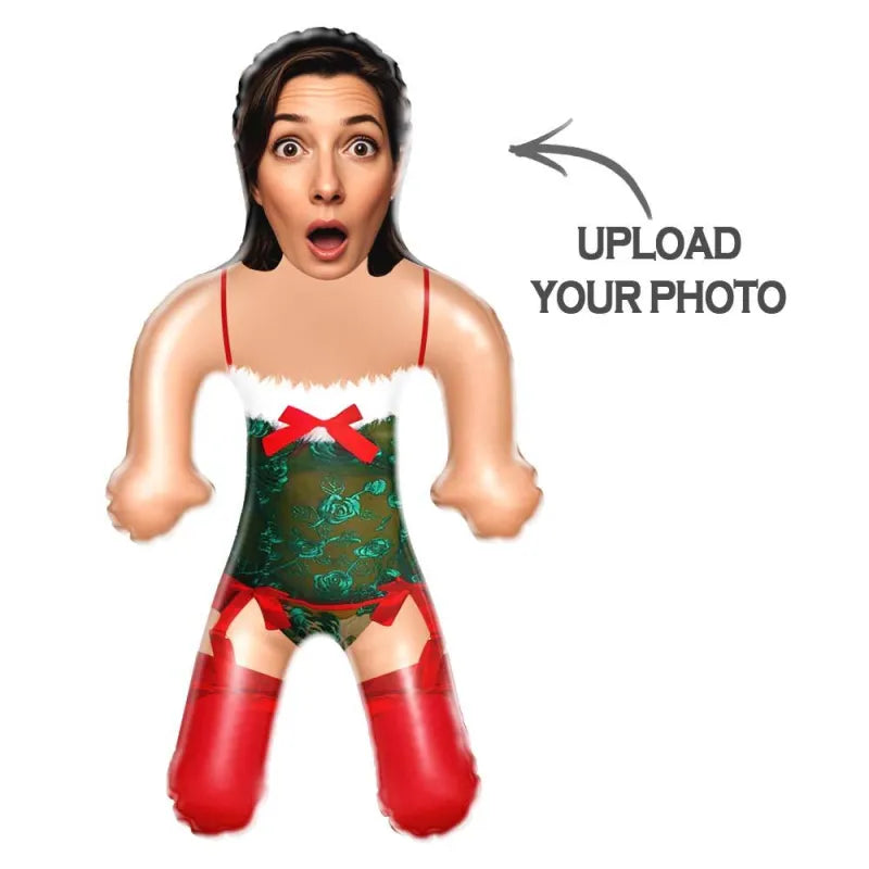 Custom Face Christmas Lingerie Blow Up Dolls Funny Inflatable Balloon Custom Air Doll for Party Favors Christmas Gifts