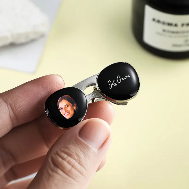 Custom Sunglasses Photo Text Keychain Custom Portrait Keychain Interesting Gifts