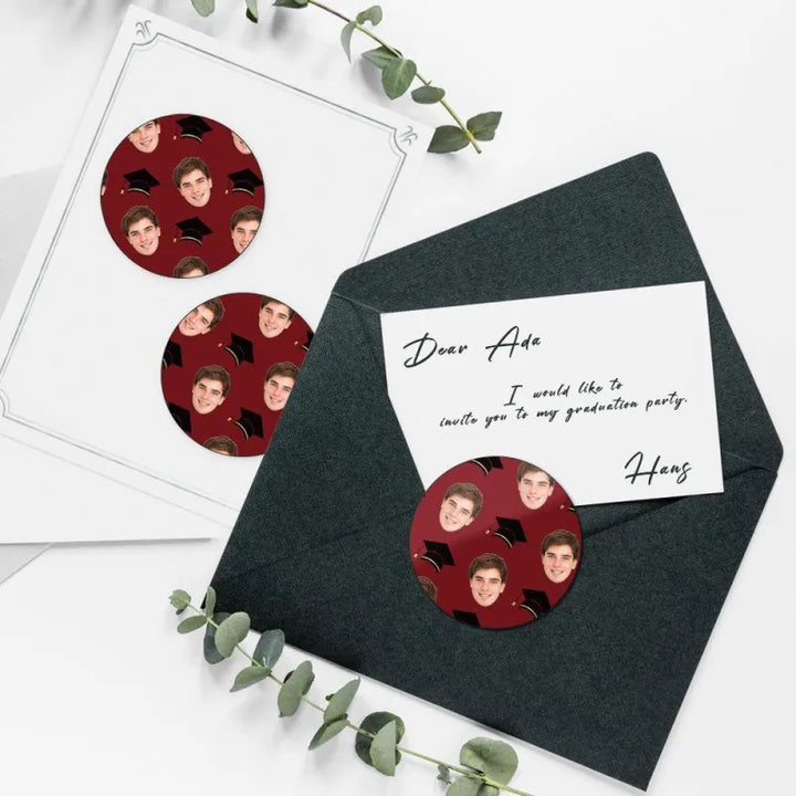 Custom Face Sticker Thoughtful Graduation Gift for Friends with Custom Photo