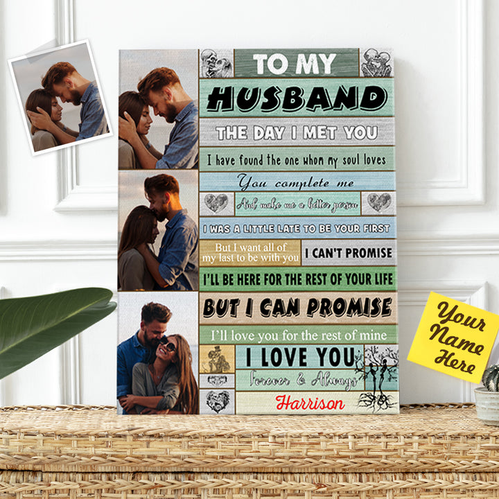 Custom Couple Canvas Prints To My Husband Wall Art Painting